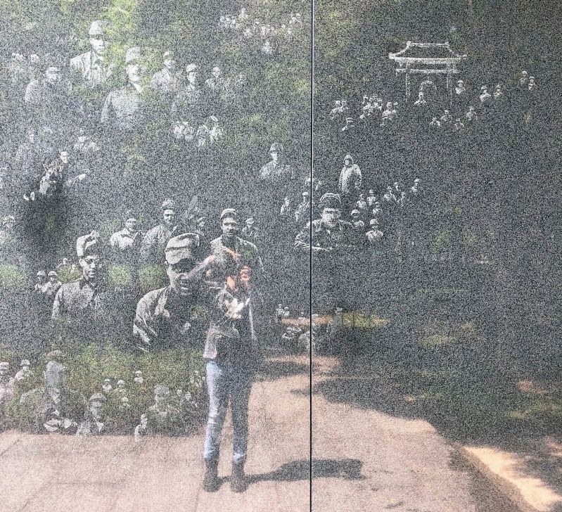 Section of the Korean War Veterans Mural Wall. Click for full size. Section of the Korean War Veterans Mural Wall image. Click for full size.