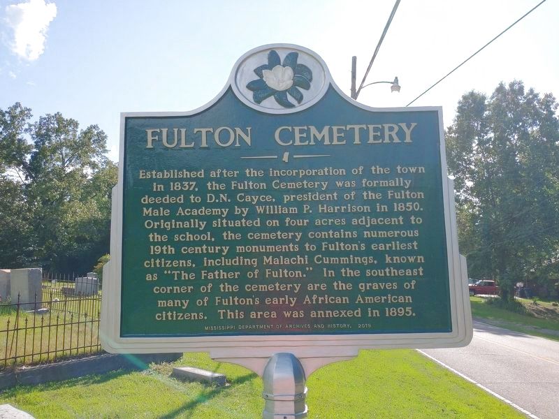 Fulton Cemetery Marker image. Click for full size.