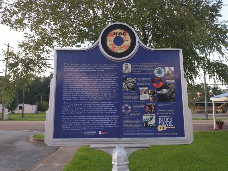 Choctaw County Blues Marker (Back) image. Click for full size.