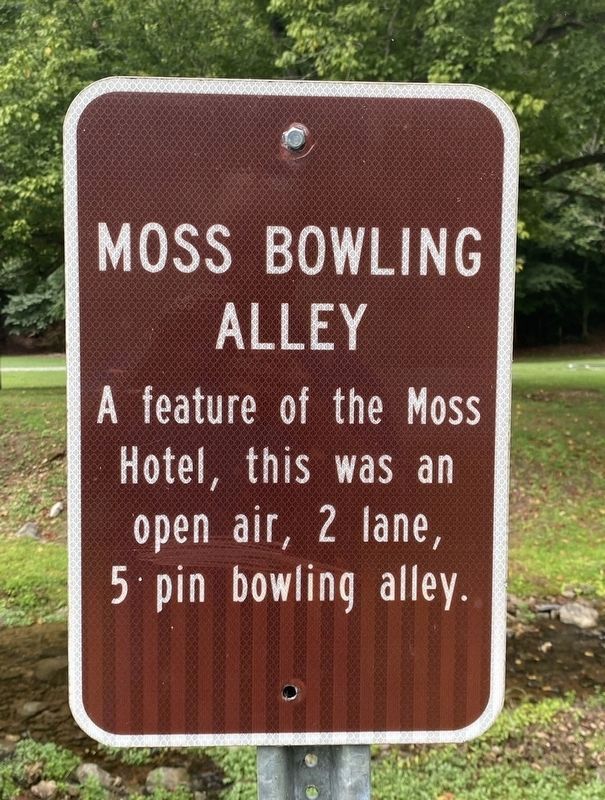 Moss Bowling Alley Marker image. Click for full size.
