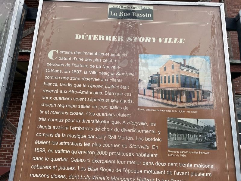 D�terrer <i>Storyville</i> Marker image. Click for full size.