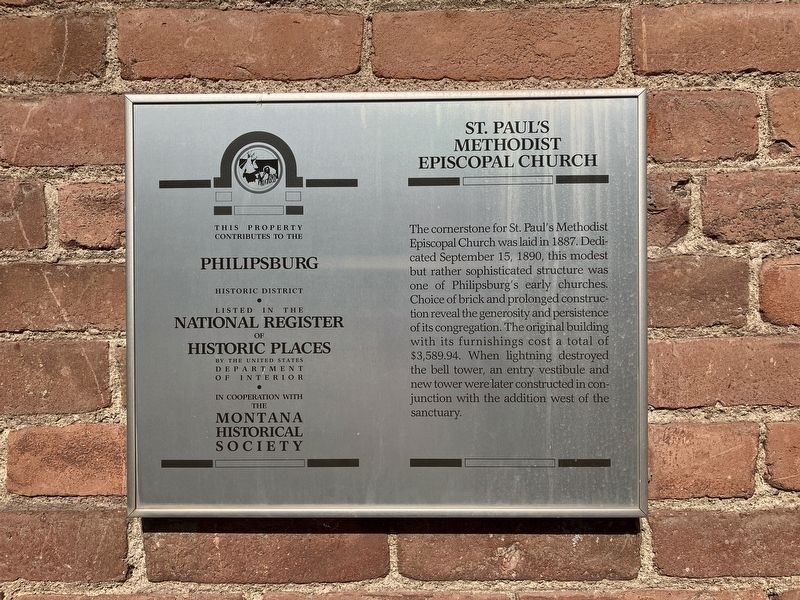 St. Paul's Methodist Episcopal Church Marker. Click for full size. St. Paul's Methodist Episcopal Church Marker image. Click for full size.