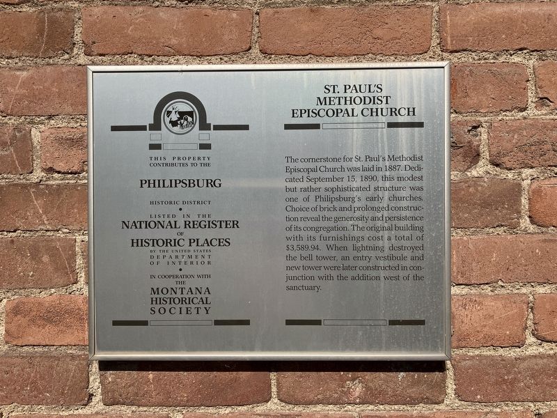 St. Paul's Methodist Episcopal Church Marker image. Click for full size.