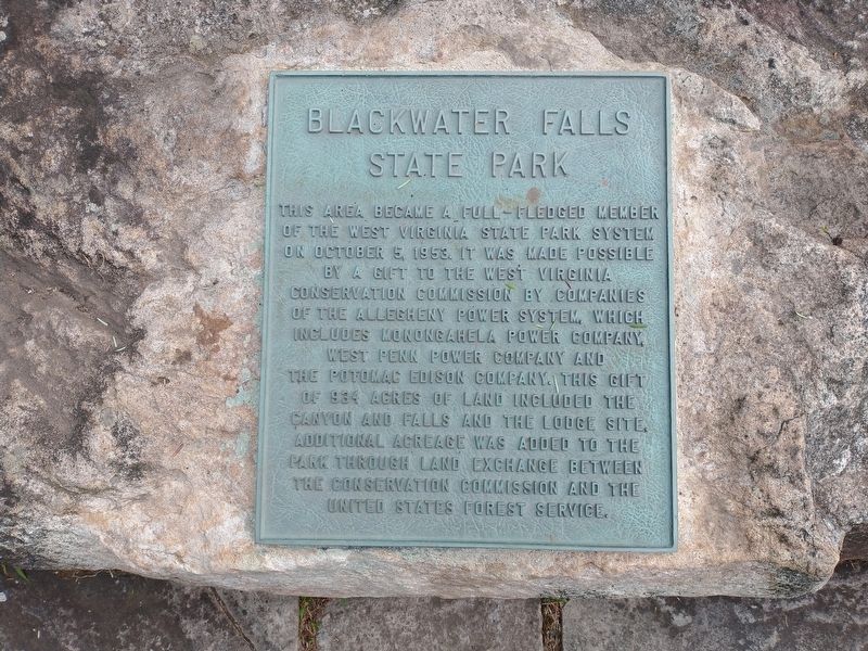 Blackwater Falls State Park Marker image. Click for full size.