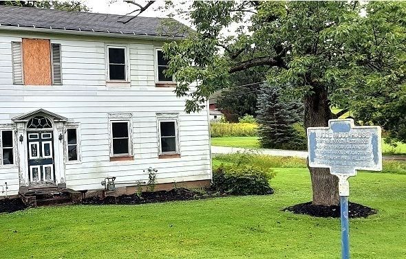 Judge Wood House and Marker image. Click for full size.