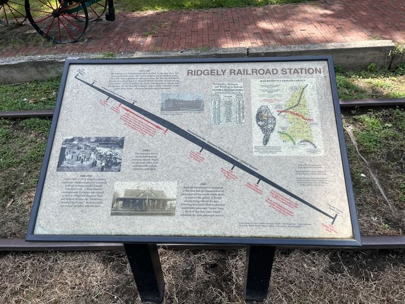 Ridgely Railroad Station Marker image. Click for full size.