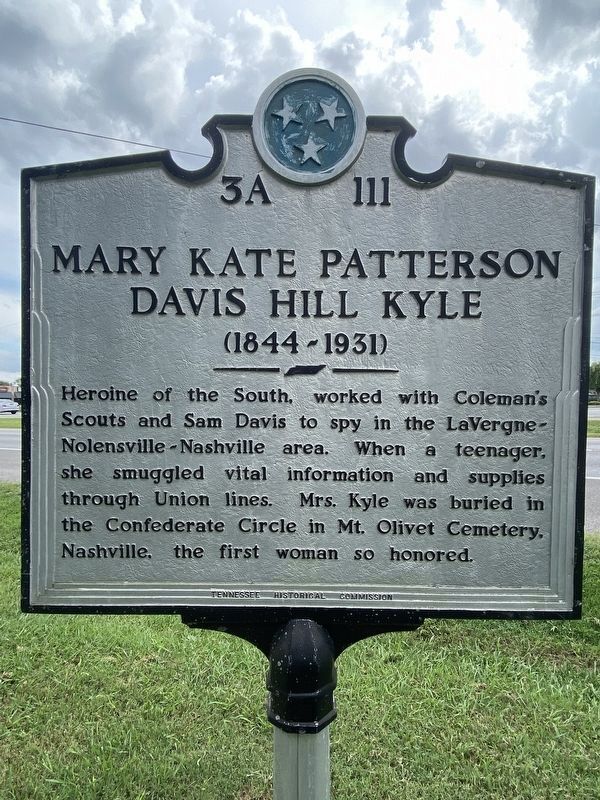 Mary Kate Patterson Davis Hill Kyle Marker image. Click for full size.