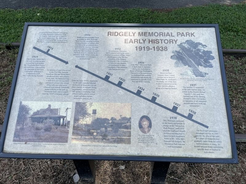 Ridgely Memorial Park Marker image. Click for full size.