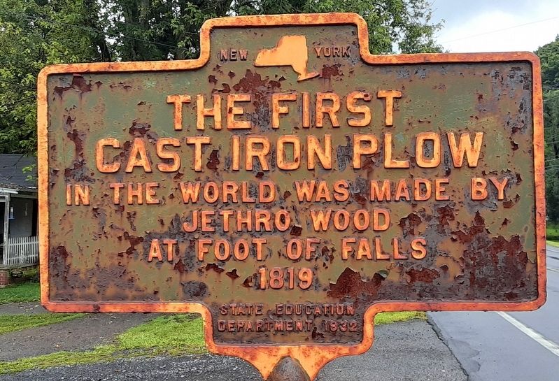 The First Cast Iron Plow Marker image. Click for full size.