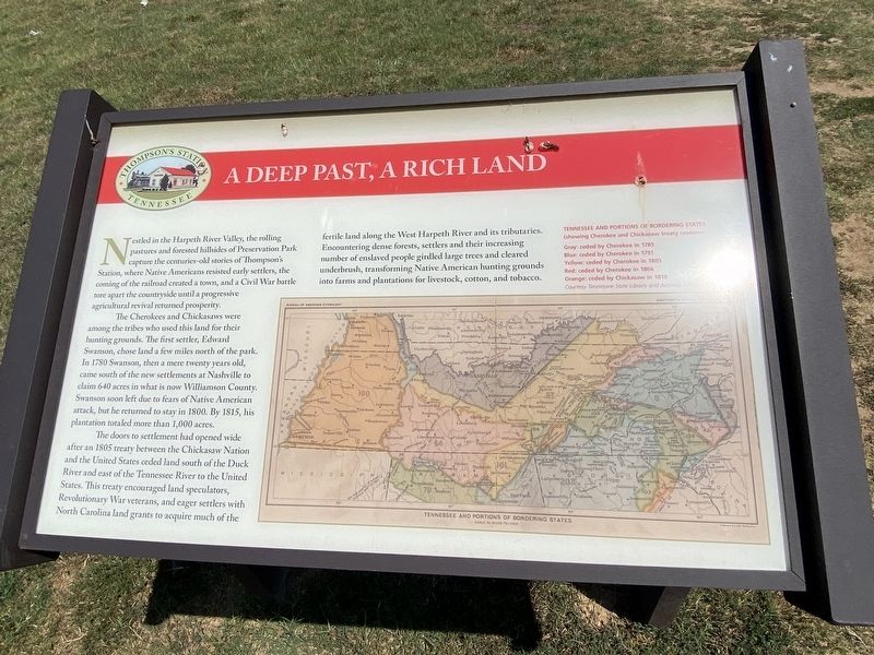 A Deep Past, Rich Land Marker image. Click for full size.