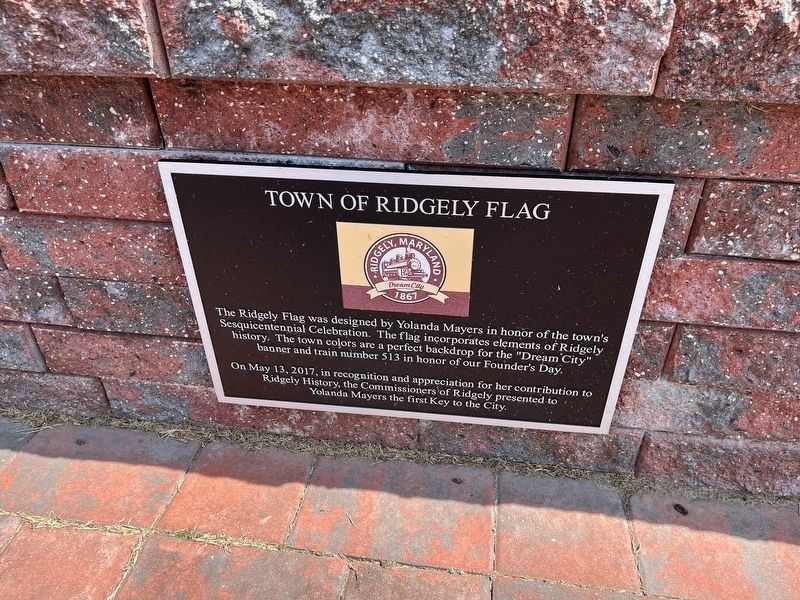 Town of Ridgely Flag Marker image. Click for full size.
