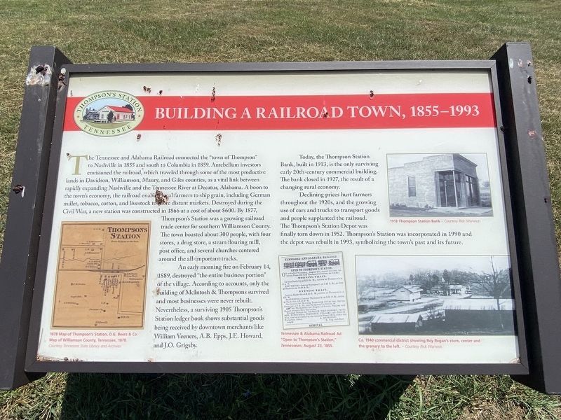 Building a Railroad Town, 1855-1993 Marker image. Click for full size.