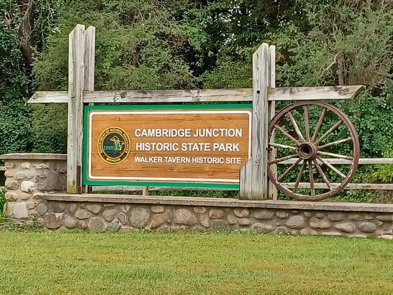 Cambridge Junction Historic State Park Sign image. Click for full size.