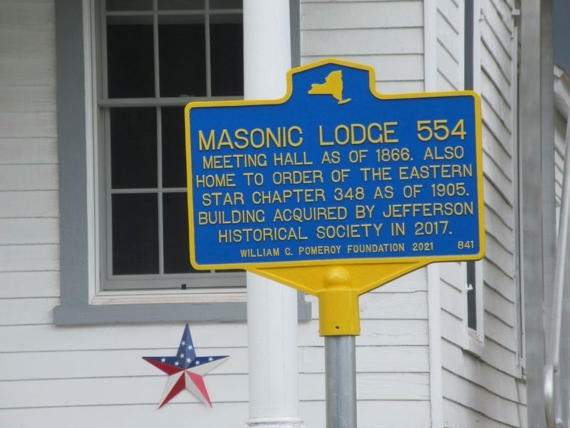 Masonic Lodge 554 Marker image. Click for full size.