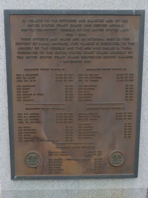 In Tribute to the Officers and Enlisted Men Marker image. Click for full size.