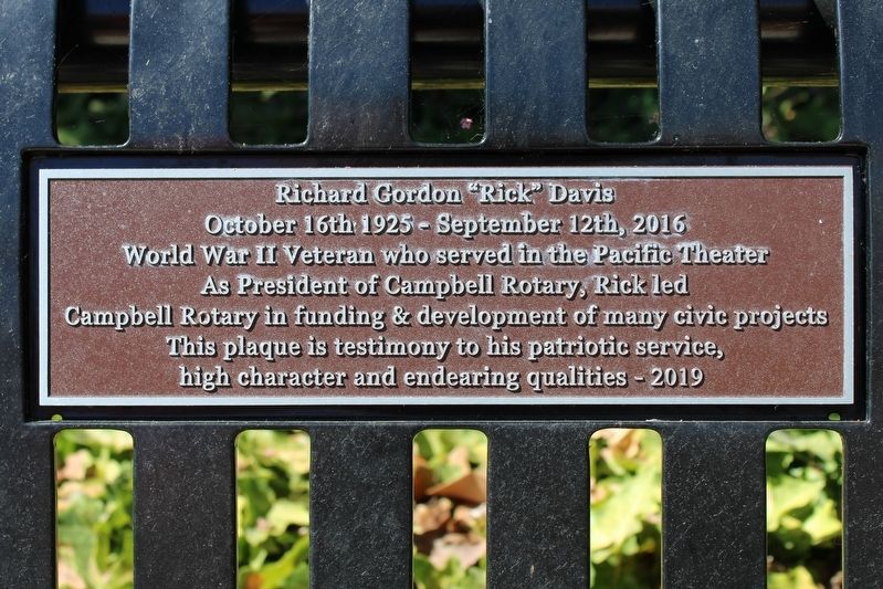 Richard Gordon "Rick" Davis Marker image. Click for full size.