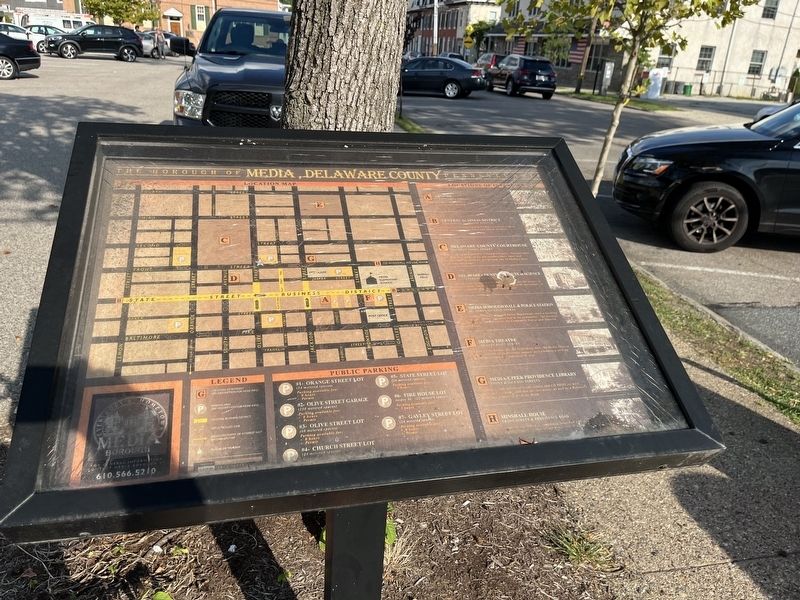 The Borough of Media, Delaware County, Pennsylvania Marker image. Click for full size.
