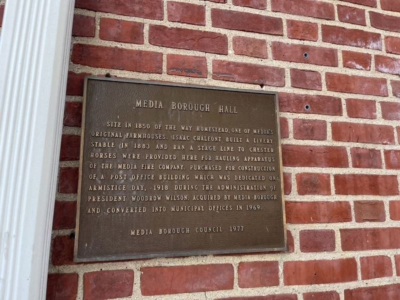 Media Borough Hall Marker image. Click for full size.