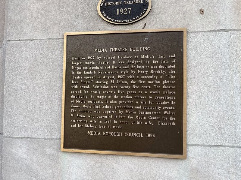 Media Theatre Building Marker image. Click for full size.