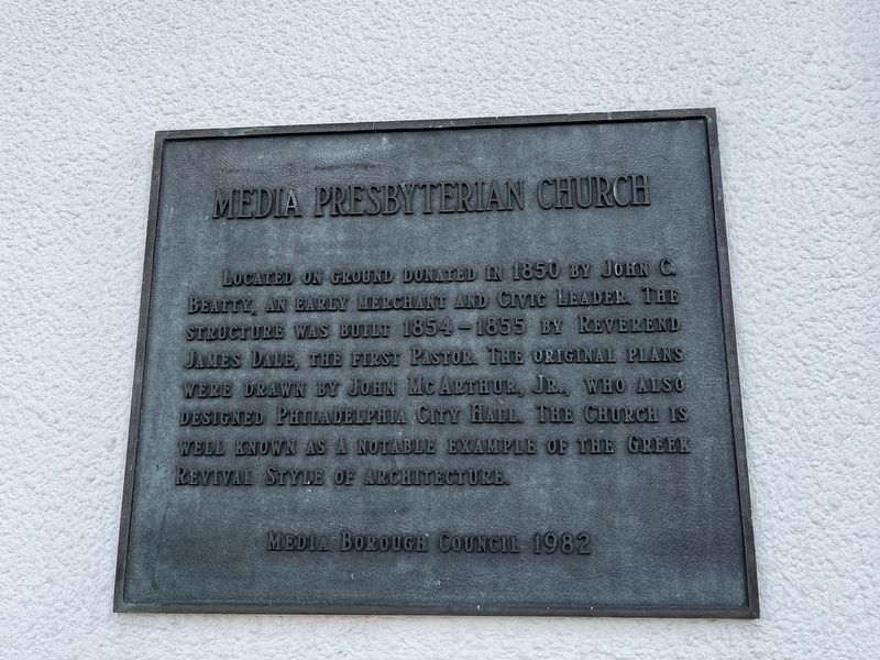 Media Presbyterian Church Marker image. Click for full size.