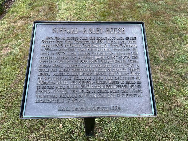Gifford-Risley House Marker image. Click for full size.