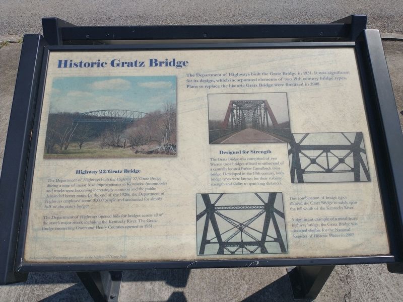 Historic Gratz Bridge Marker image. Click for full size.