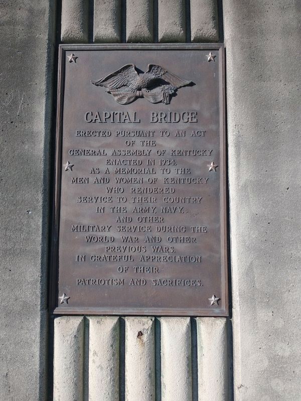 Capital Bridge Marker. Click for full size. Capital Bridge Marker image. Click for full size.