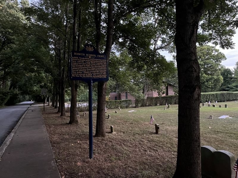 Berwyn School Fight Marker. Click for full size. Berwyn School Fight Marker image. Click for full size.