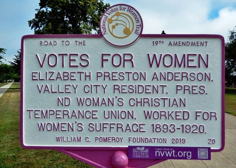 Votes For Women Marker. Click for full size. Votes For Women Marker image. Click for full size.