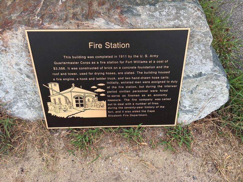 Fort Williams Fire Station Marker image. Click for full size.
