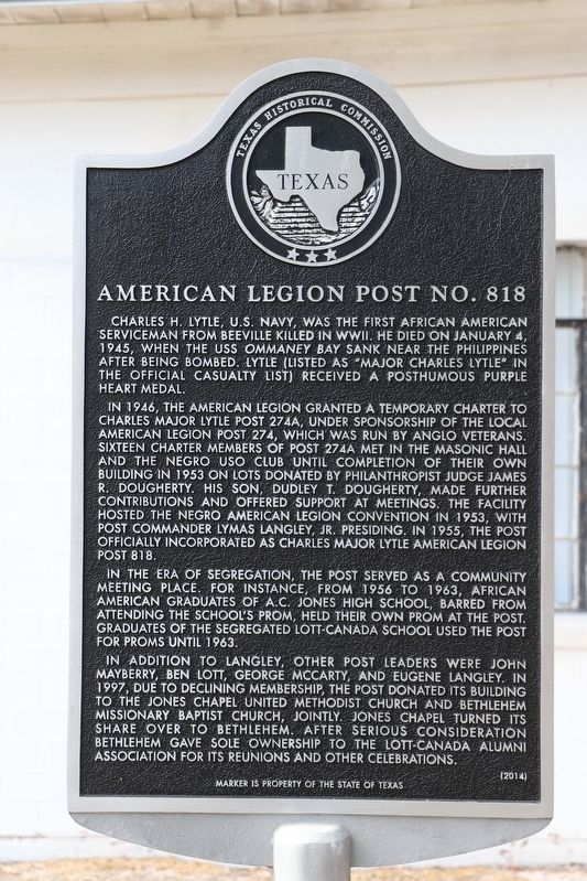 American Legion Post 818 Marker image. Click for full size.