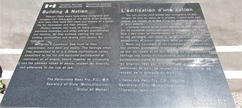 Building a Nation Marker. Click for full size. Building a Nation Marker image. Click for full size.