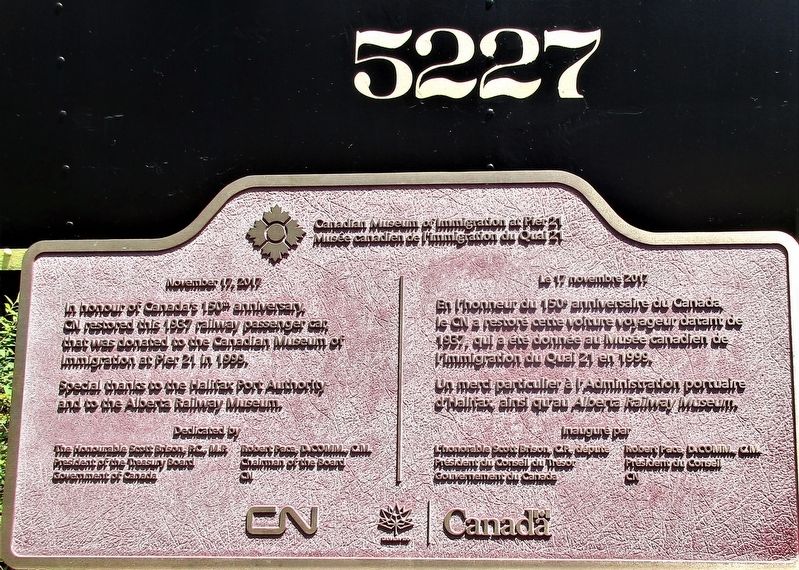 Canadian Museum of Immigration at Pier 21 Marker. Click for full size. Canadian Museum of Immigration at Pier 21 Marker image. Click for full size.