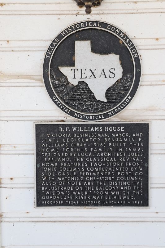 B. F. Williams House Marker image. Click for full size.