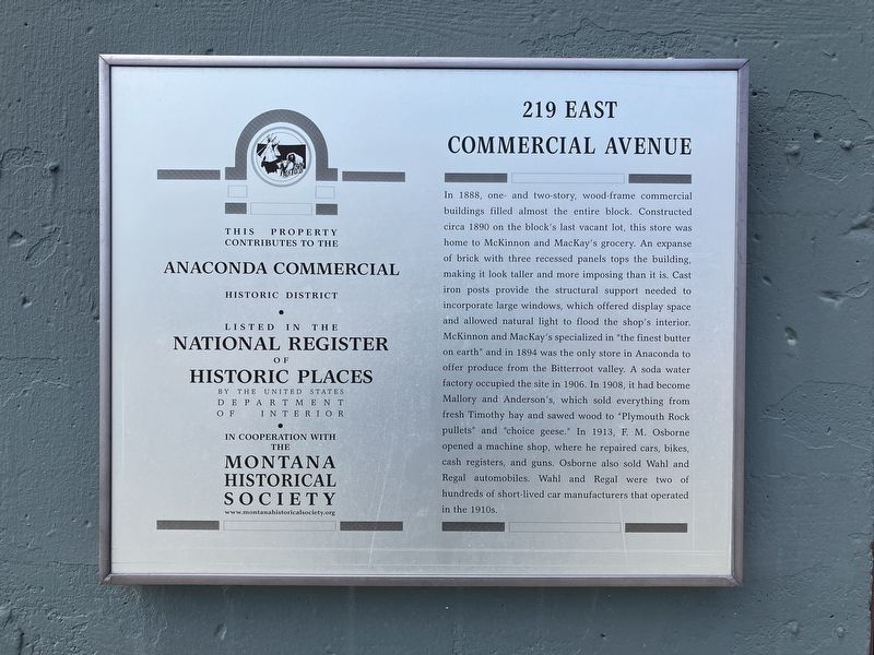 219 East Commercial Avenue Marker image. Click for full size.