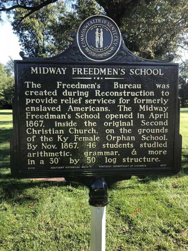 Midway Freedman's School Marker image. Click for full size.