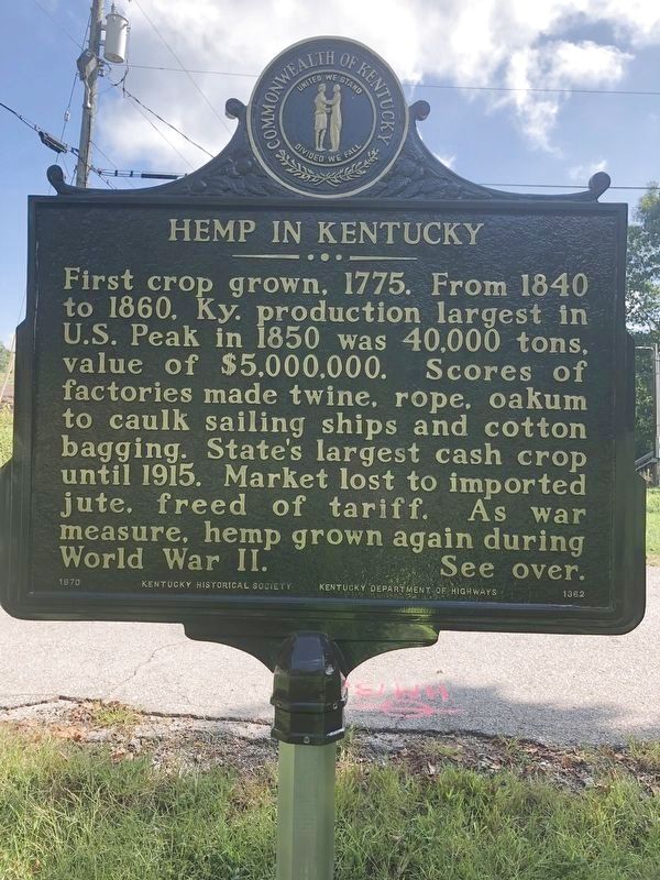 Hemp in Kentucky marker image. Click for full size.
