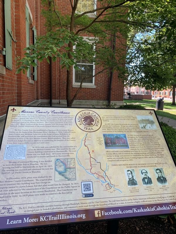 Monroe County Court House Marker image. Click for full size.