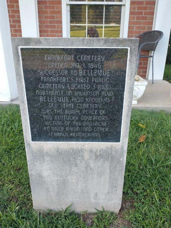 Frankfort Cemetery Marker image. Click for full size.