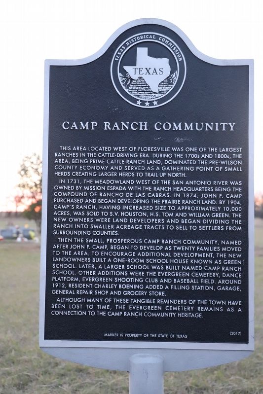 Camp Ranch Community Marker image. Click for full size.