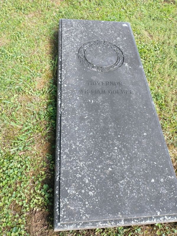 Governor WIlliam Gobel Grave Marker image. Click for full size.