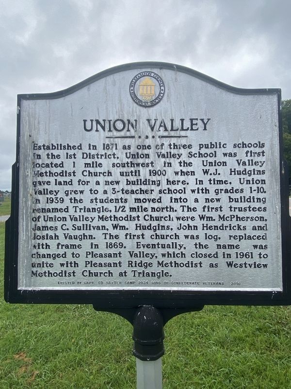 Union Valley Marker image. Click for full size.