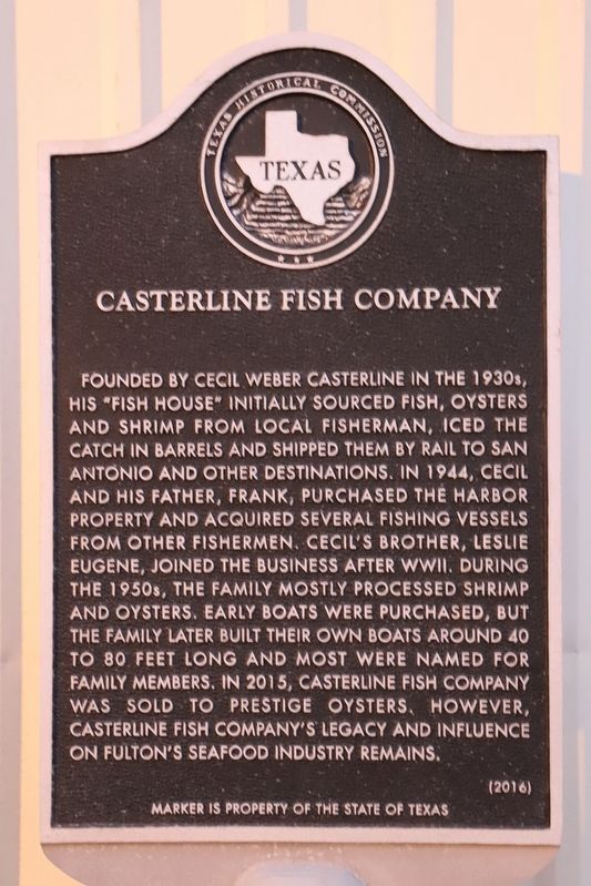 Casterline Fish Company Marker image. Click for full size.
