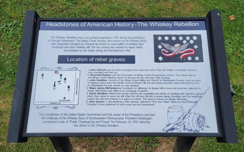 Headstones of American History - The Whiskey Rebellion Marker image. Click for full size.
