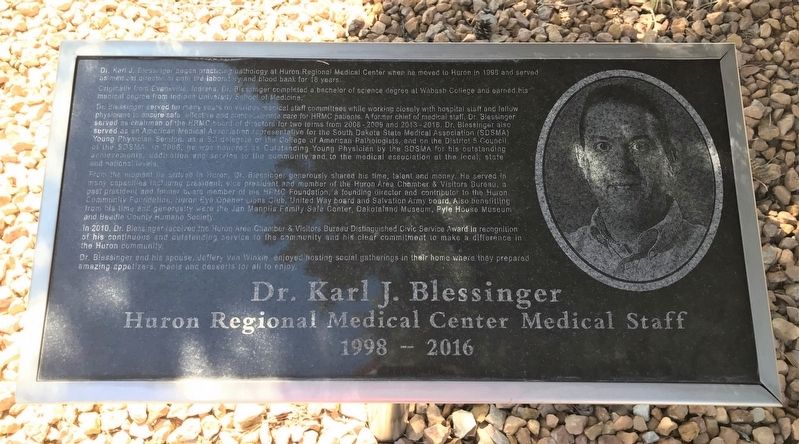 Dr. Karl J. Blessinger Marker image. Click for full size.