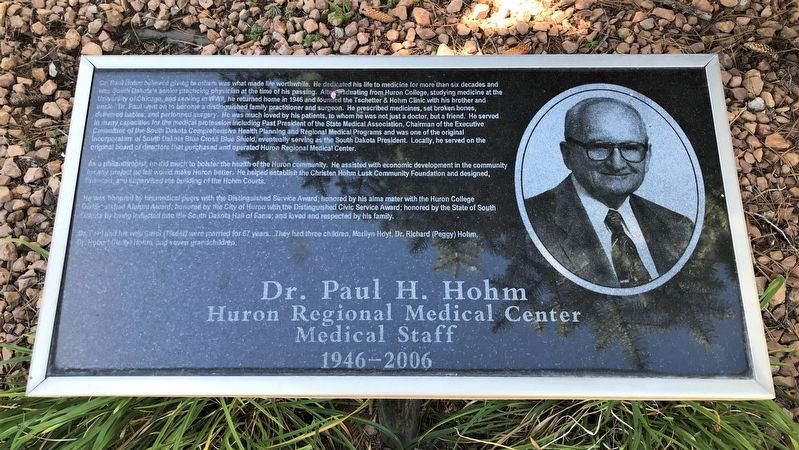 Dr. Paul H. Hohm Marker image. Click for full size.
