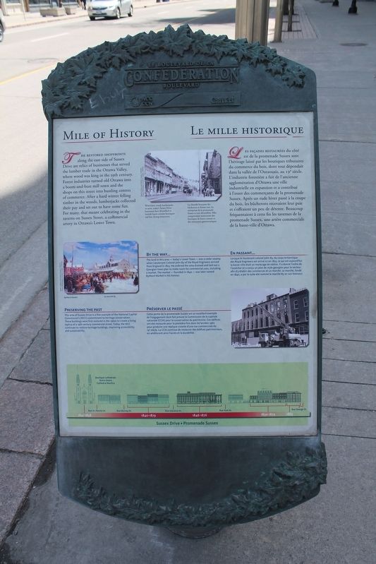 Mile of History / Le Mille Historique Marker image. Click for full size.