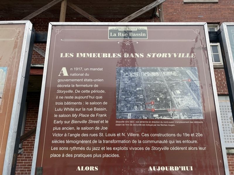Les Immeubles Dans <i>Storyville</i> Marker image. Click for full size.