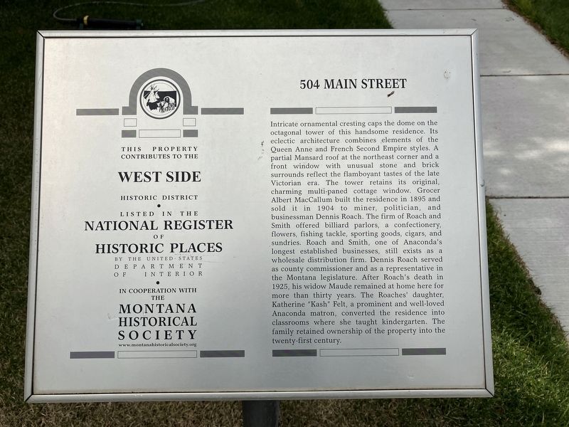 504 Main Street Marker image. Click for full size.