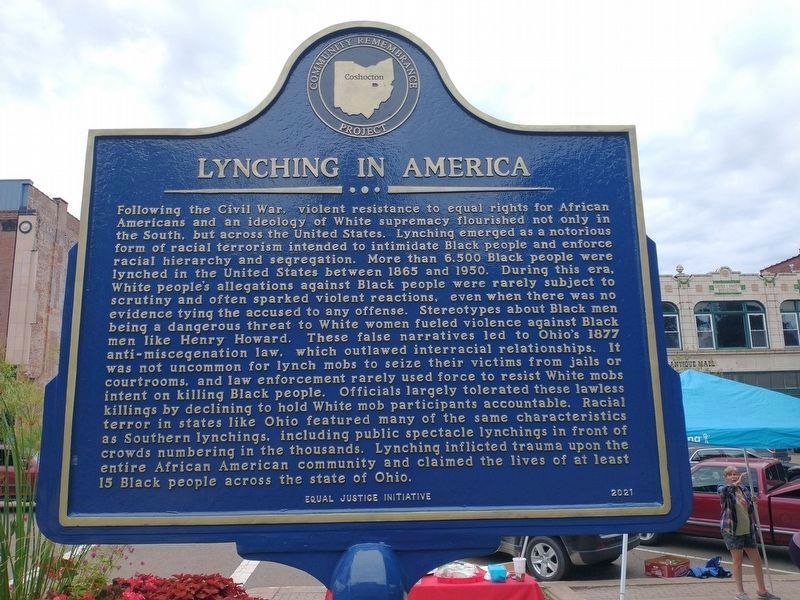 Lynching In America marker. Click for full size. Lynching In America marker image. Click for full size.